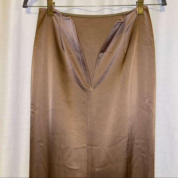 Georgia Alice INTERMIX Maxi Satin Tube Skirt in Beige Size 2 - Picture 10 of 16